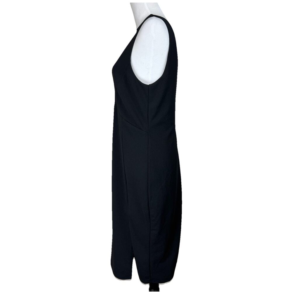 Lulu's Sz XL Black Dress Sexy Midi Bodycon Sleeveless Classic Classy Old Money - Picture 8 of 16